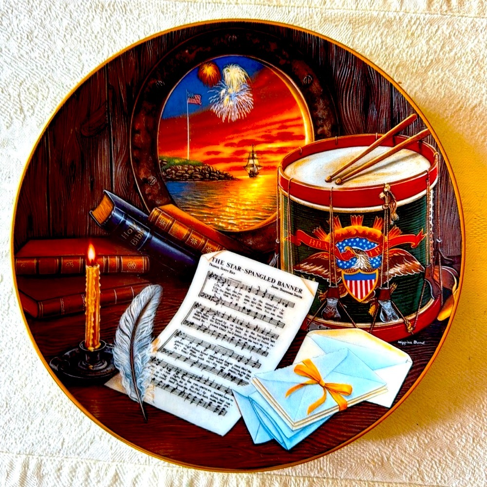 UNIQUE Patriotic Americana Collectible Plate-Limited Edition-BRAND NEW!